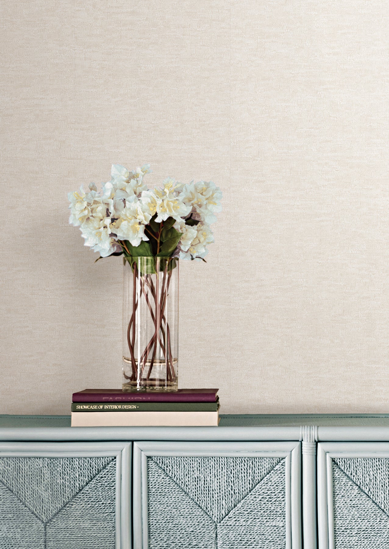 Tide Water Cream Textured Wallpaper — COD0610N
