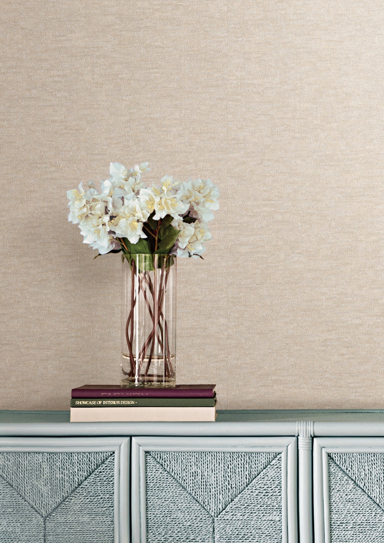 Tide Water Khaki Textured Wallpaper — COD0612N