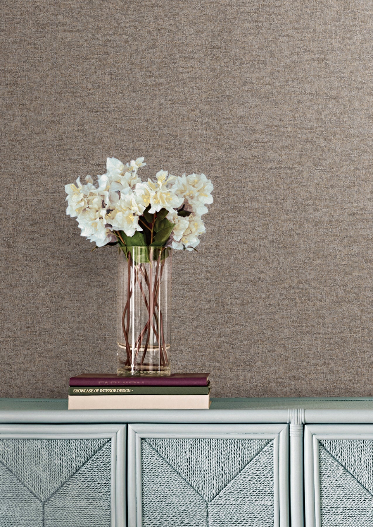 Tide Water Brown Textured Wallpaper — COD0613N