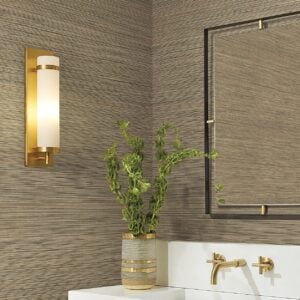 Stacked Bamboo Chestnut Stripe Wallpaper — COD0634N