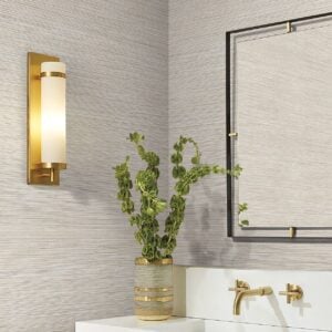 Stacked Bamboo Silver Stripe Wallpaper — COD0635N