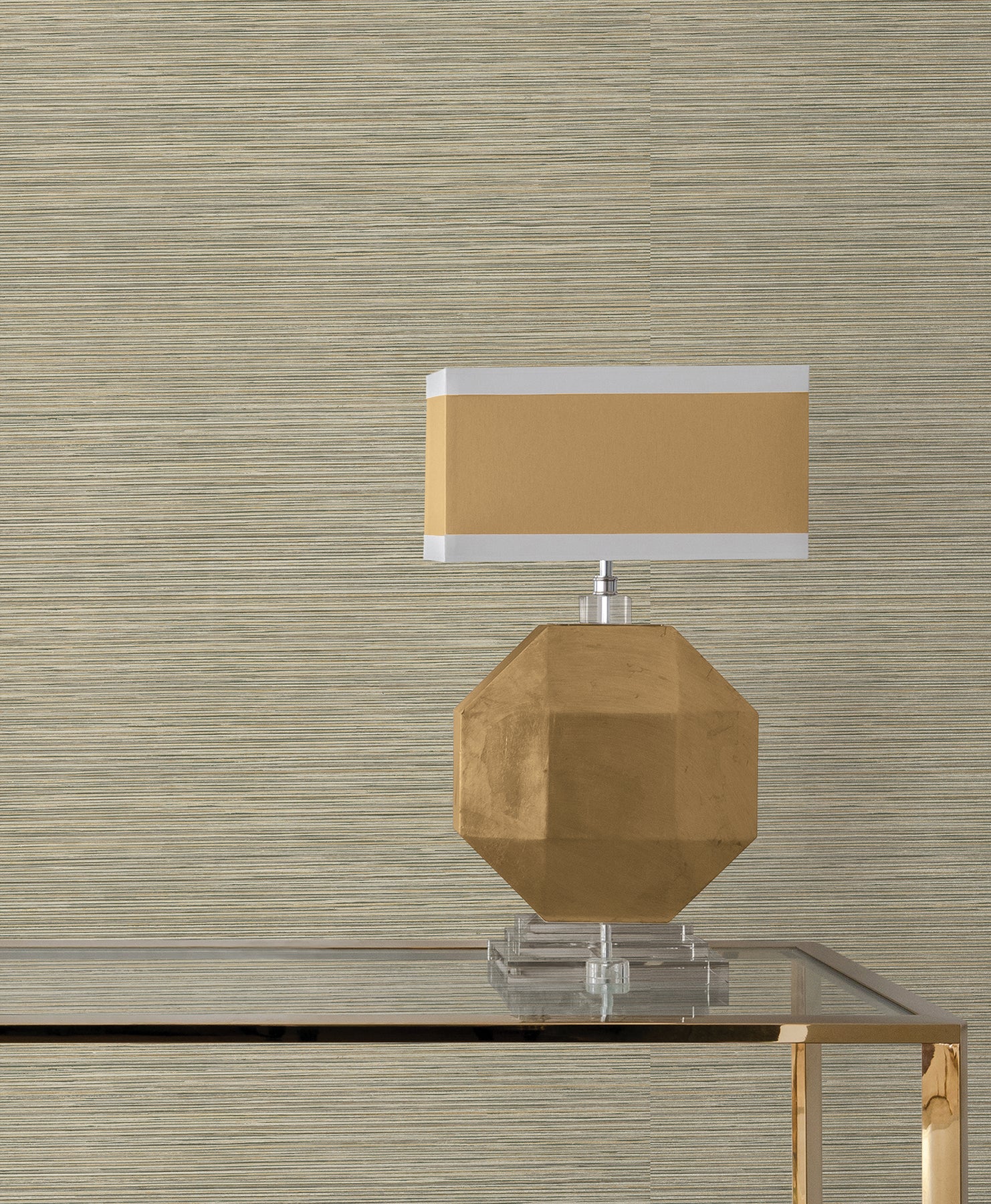 Stacked Bamboo Moss Stripe Wallpaper — COD0637N