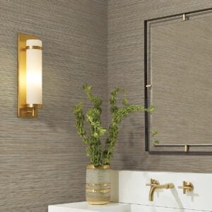 Stacked Bamboo Light Brown Stripe Wallpaper — COD0638N