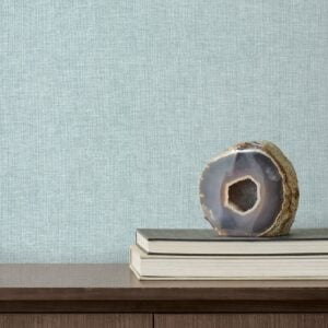 Loominosity Light Blue Faux Linen Wallpaper — COD0644N