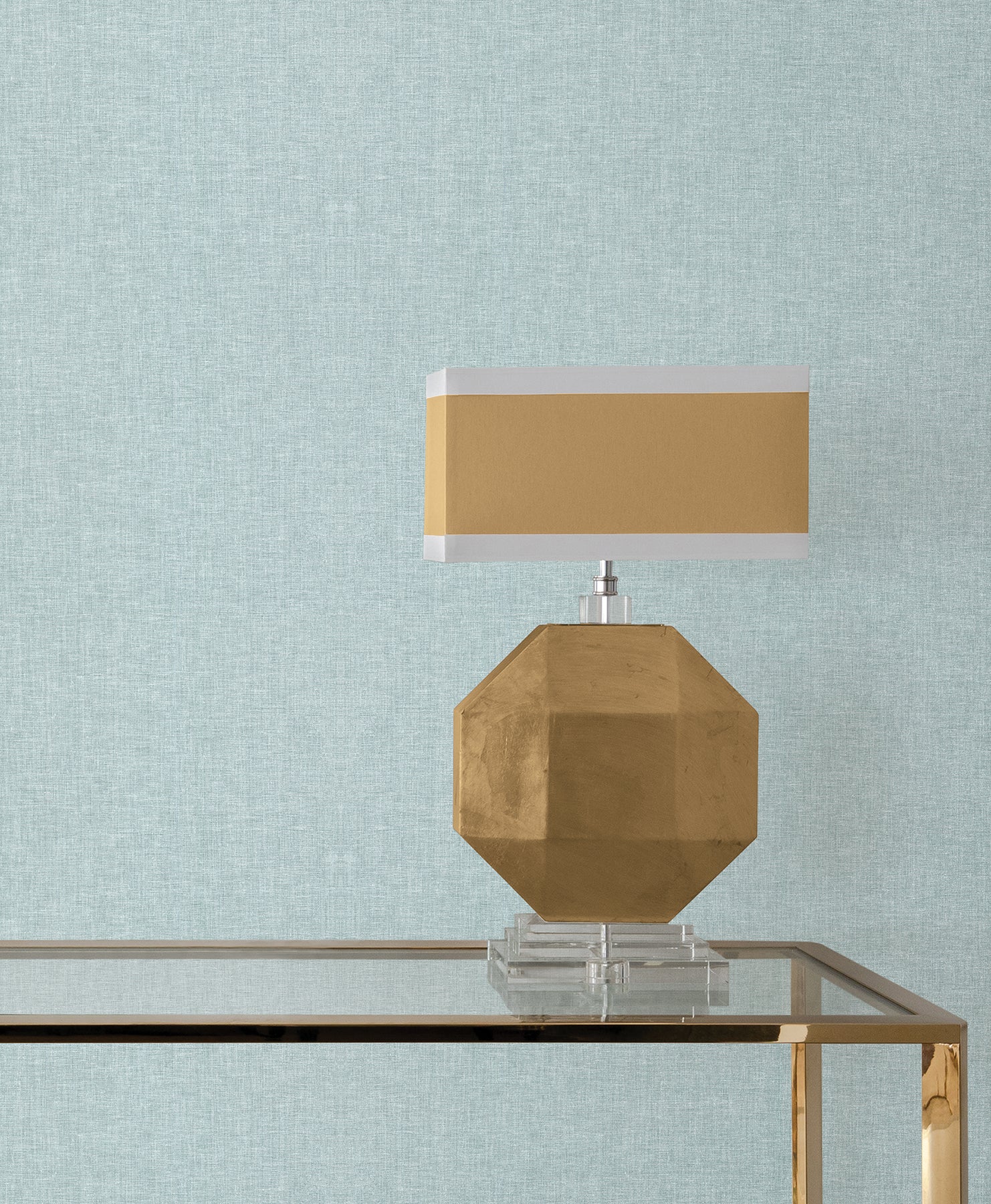 Loominosity Light Blue Faux Linen Wallpaper — COD0644N