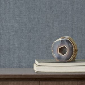 Loominosity Slate Faux Linen Wallpaper — COD0646N