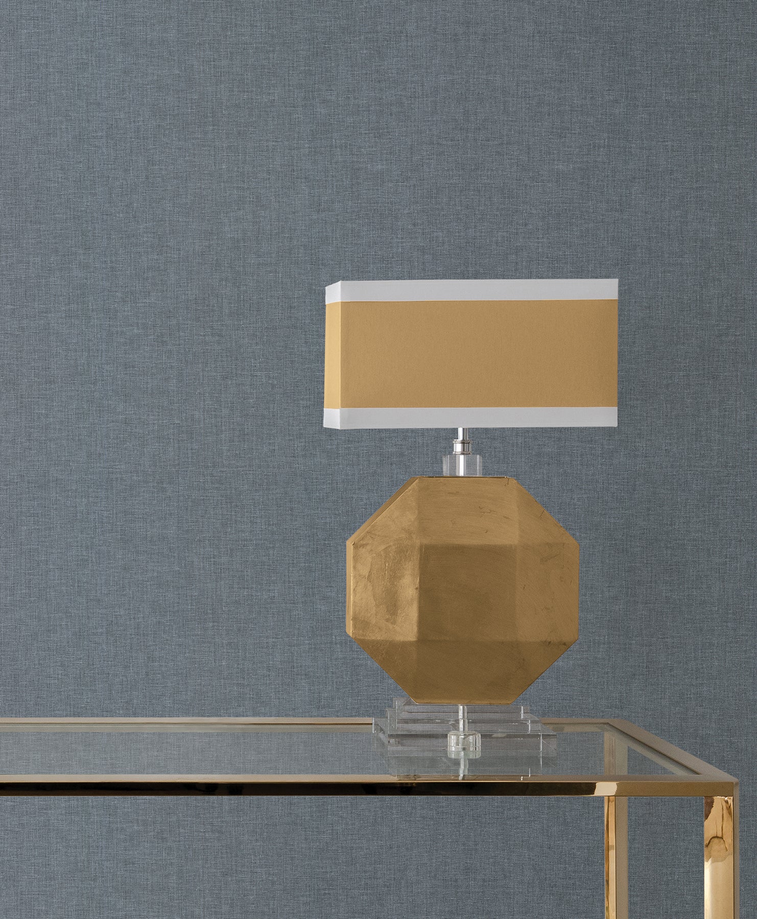 Loominosity Slate Faux Linen Wallpaper — COD0646N