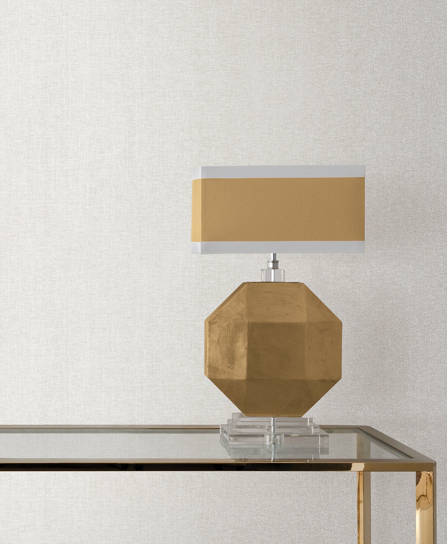 Loominosity White Faux Linen Wallpaper — COD0647N