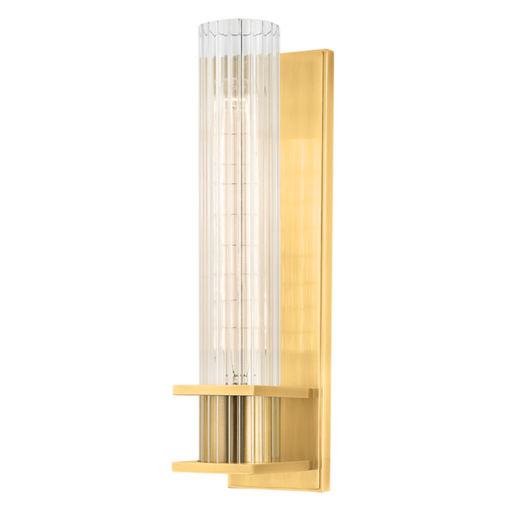 Hudson Valley Lighting Sperry Wall Sconce in Aged Brass