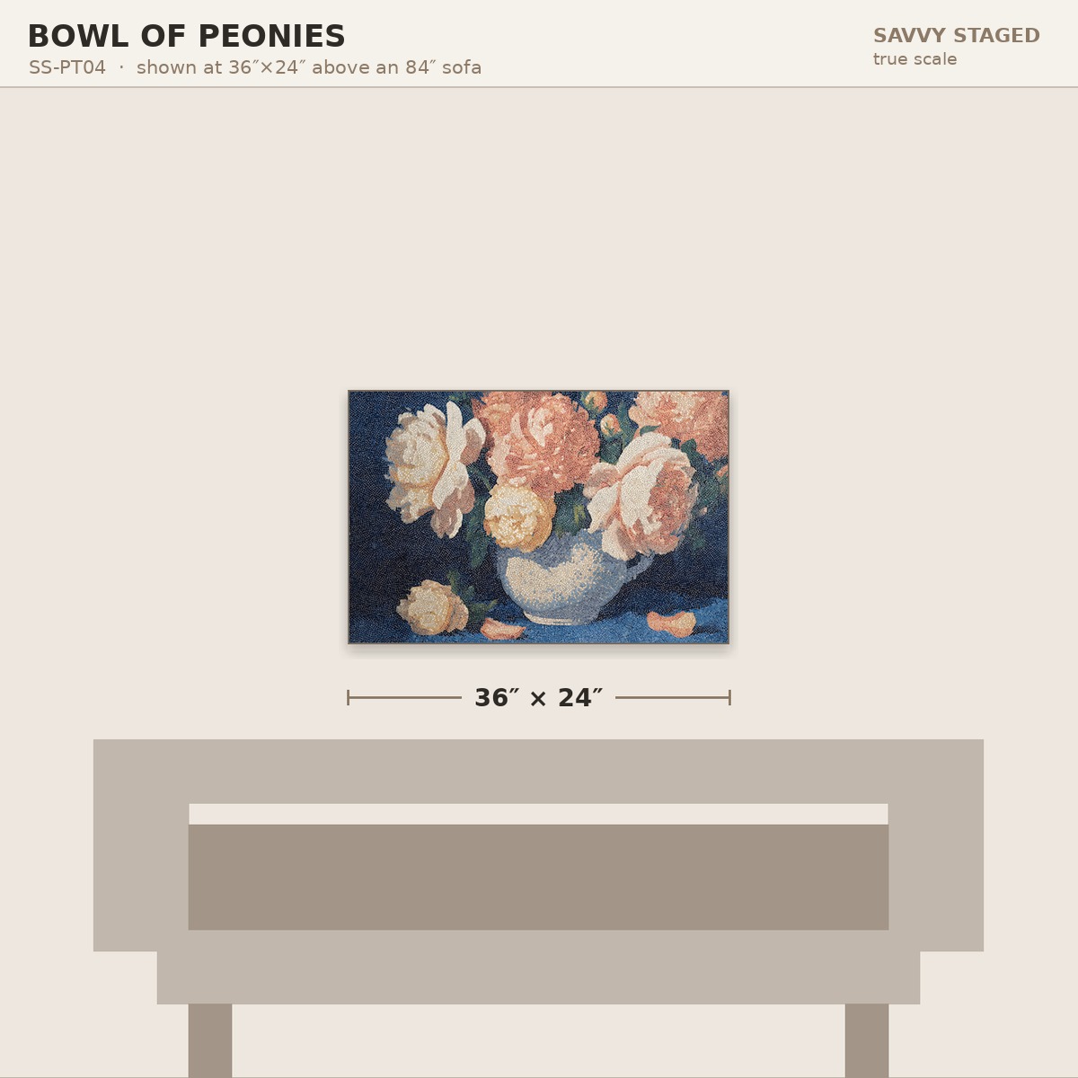 Bowl of Peonies - Image 2